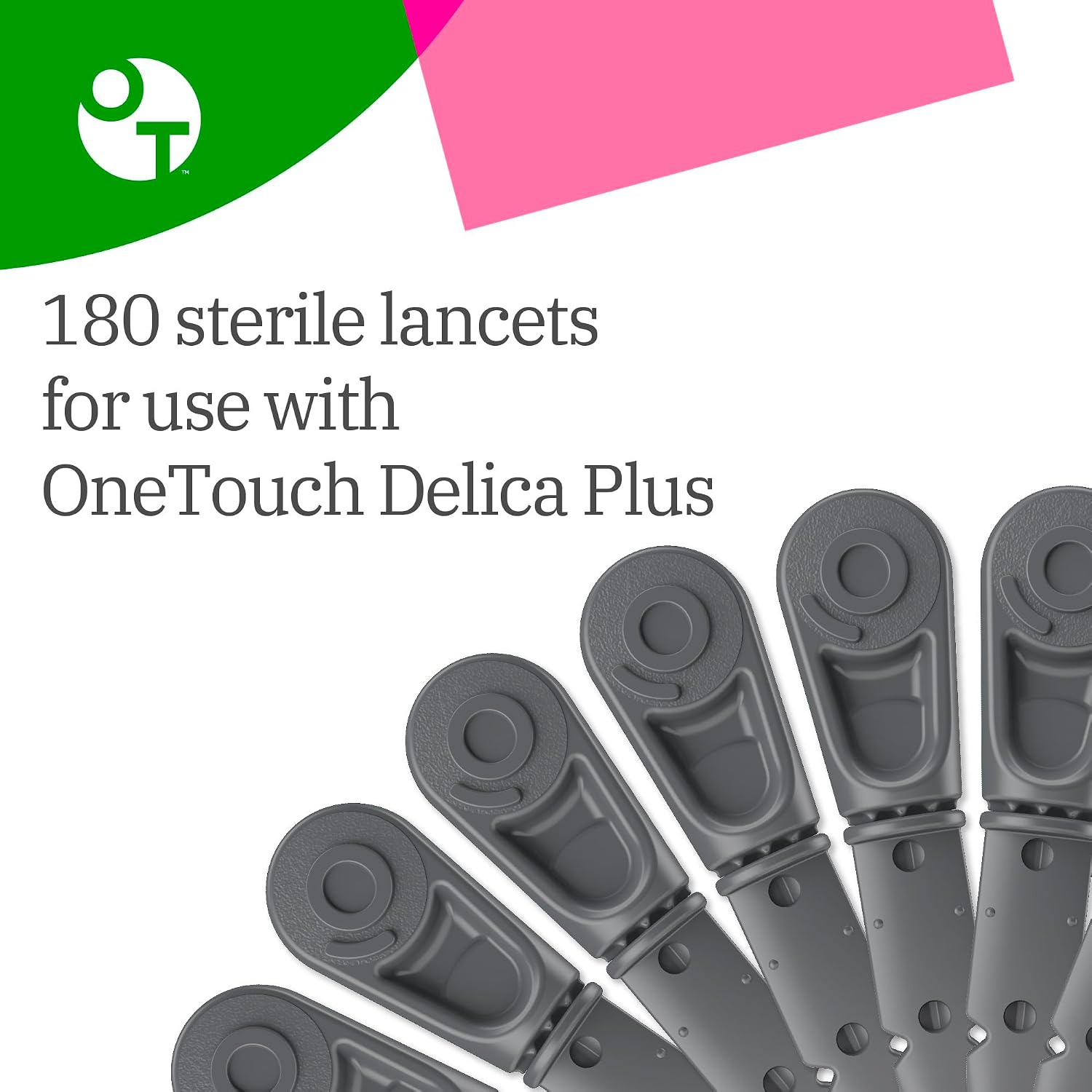 OneTouch Delica Plus Lancets - 180 Count - 30-Gauge Lancets for Blood Sugar Testing - Virtually Pain-Free - Single-Use for Glucose Monitoring & Diabetes Supplies - 30 Count/Pack (6 Pack) 30 Count (Pack of 6)