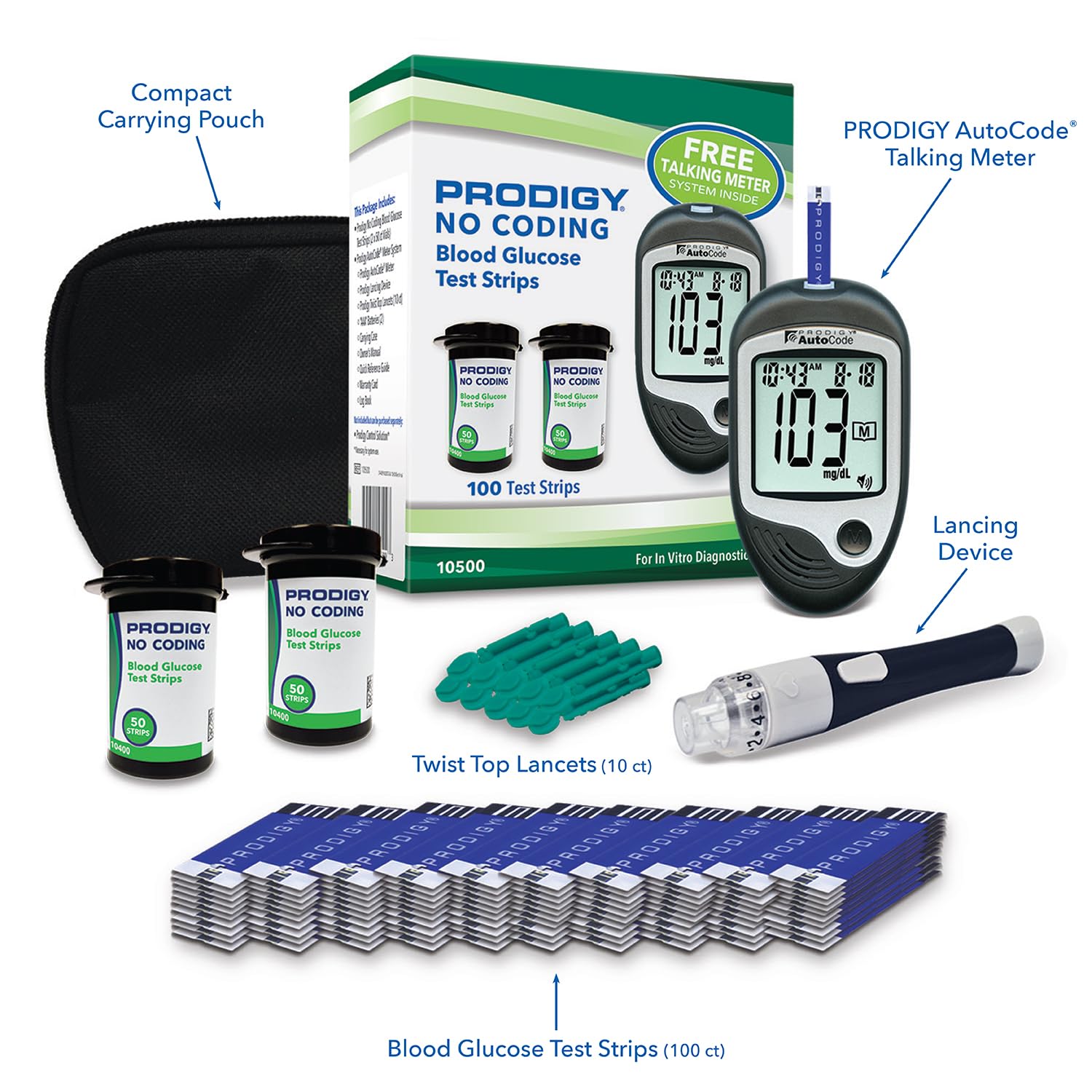 Talking Glucose Meters for Low-Vision and Elderly Users: Prodigy, VivaGuard, and Medline Compared